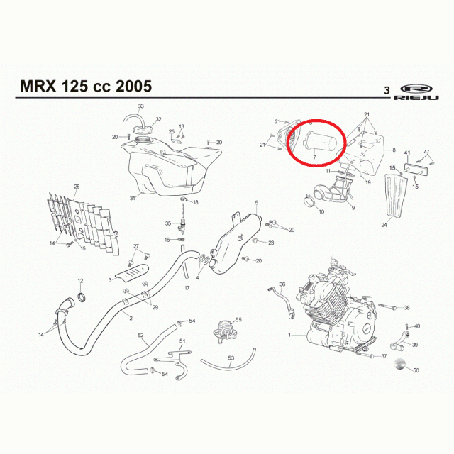 Filtr powietrza Rieju MRX / SMX 125 0/001.070.6000
